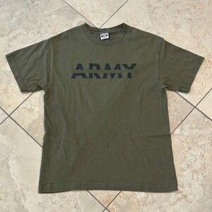 FTP FUCT Army Military Graphic Shirt Mens Medium Olive Green Tee Streetwear USA